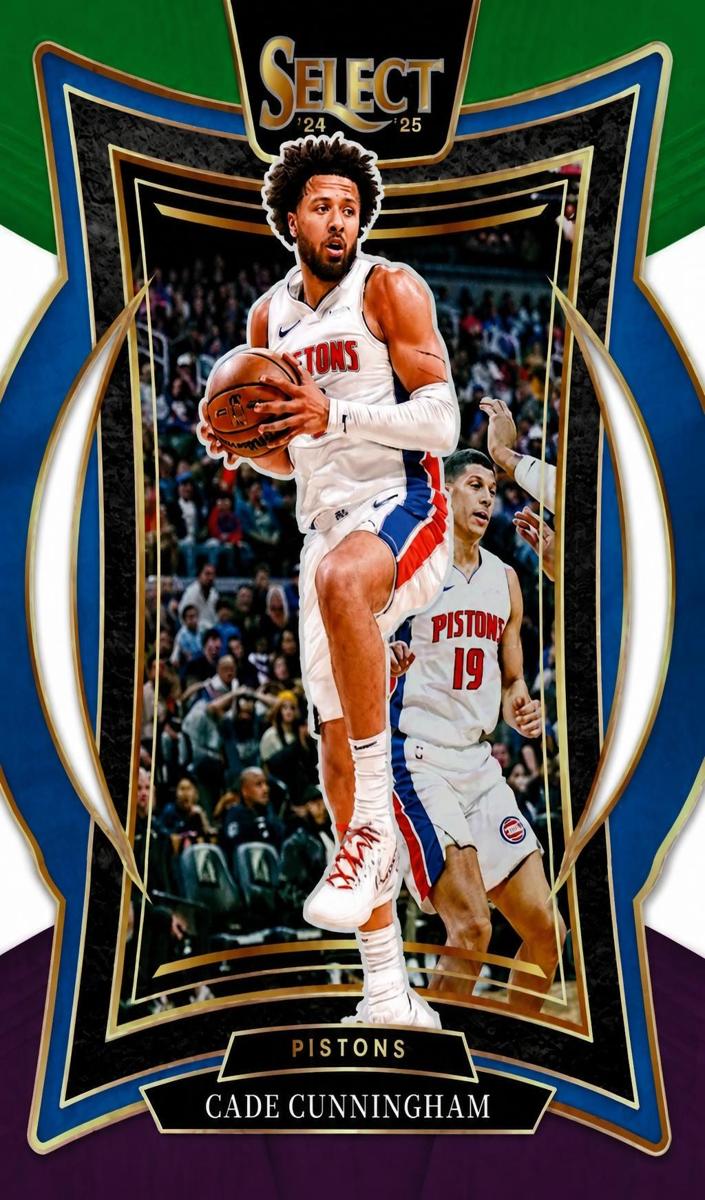 2024 Panini Select Basketball Green White Purple Cade Cunningham #65