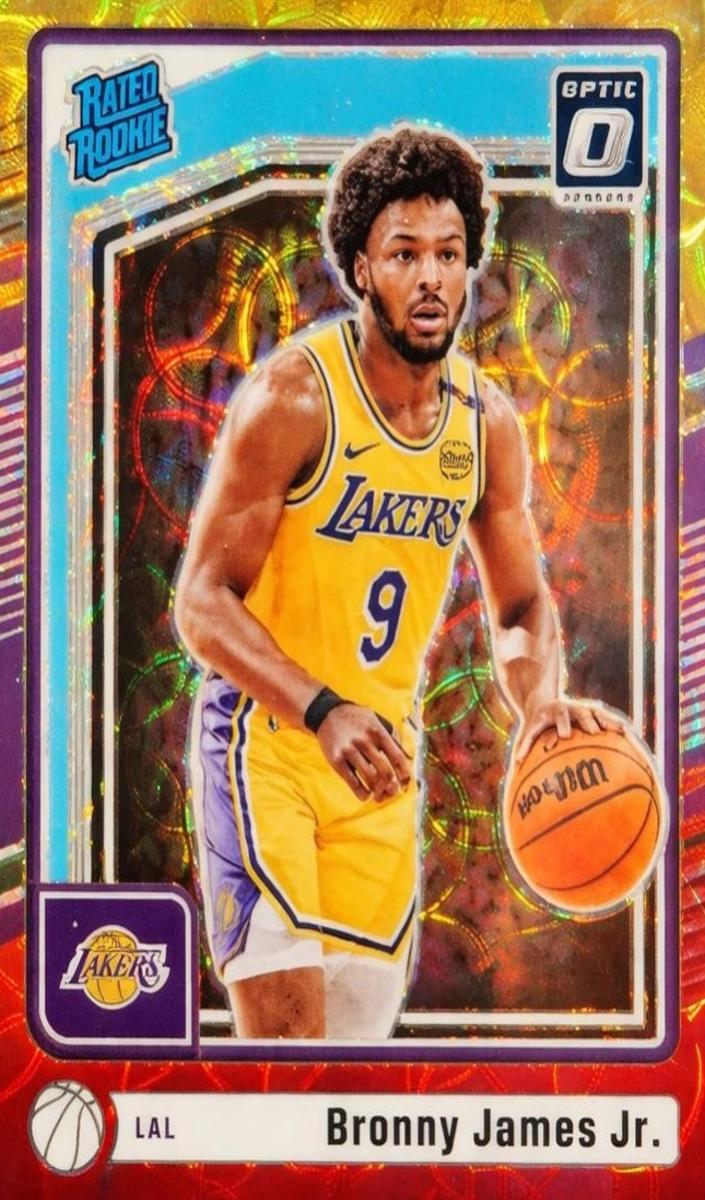 2024 Donruss Optic Basketball Red and Gold International Bronny James Jr. #282