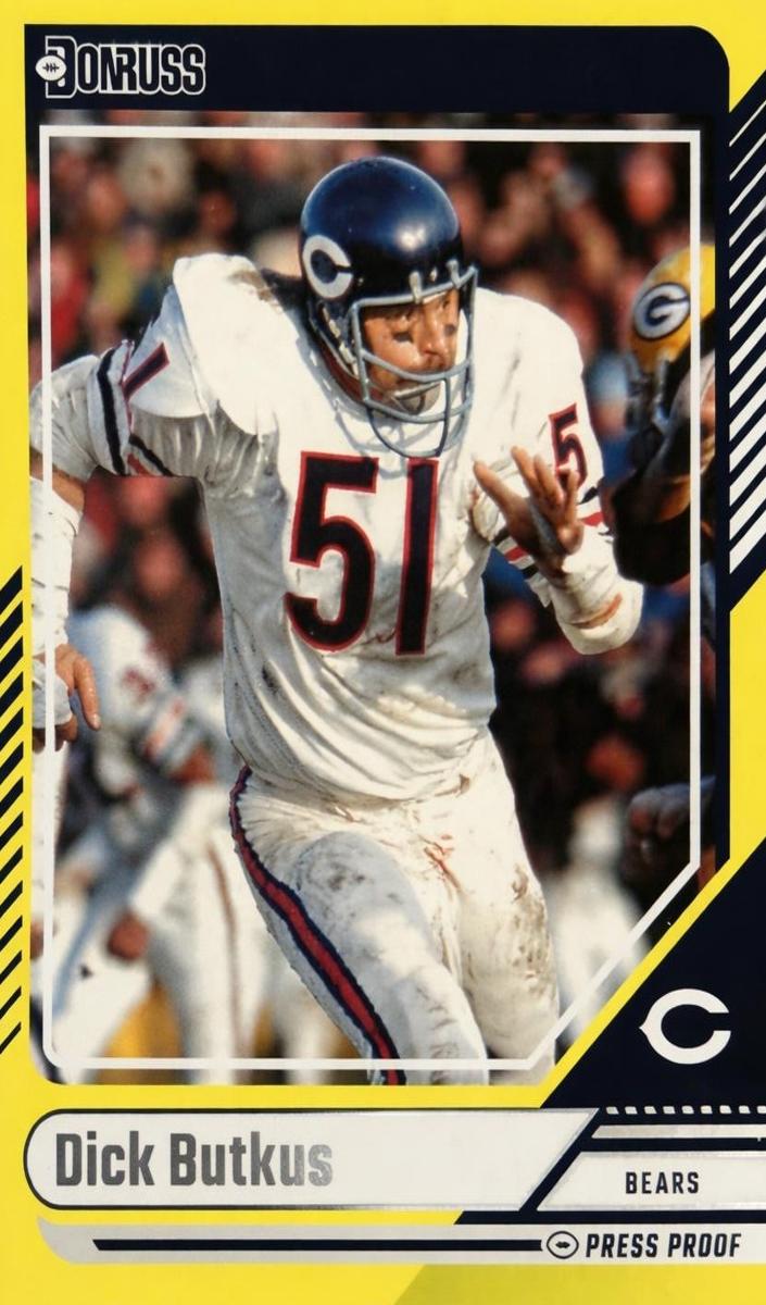 2024 Panini Donruss Football Press Proof Yellow Dick Butkus #51