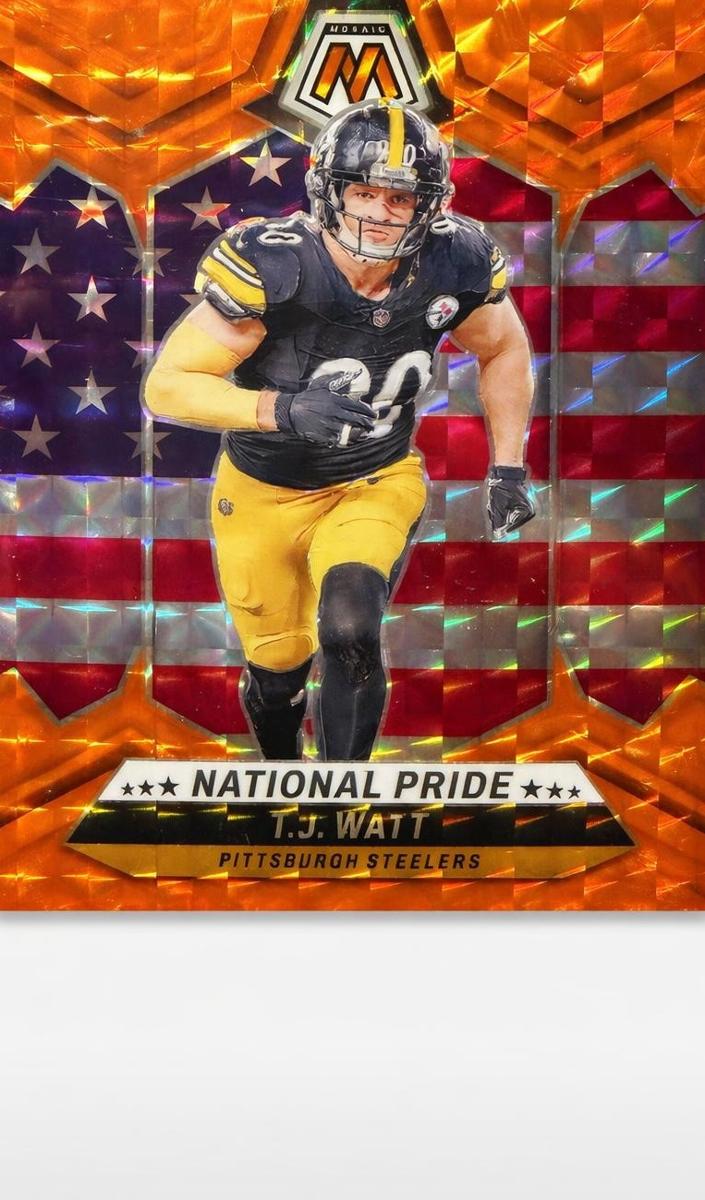 2024 Panini Mosaic Football Orange T.J. Watt #266