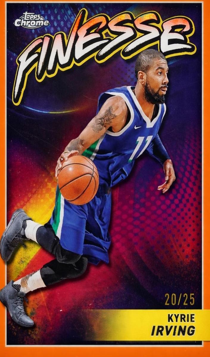 2023 Topps Chrome Basketball Orange Refractor Kyrie Irving #F-25 SGC 8