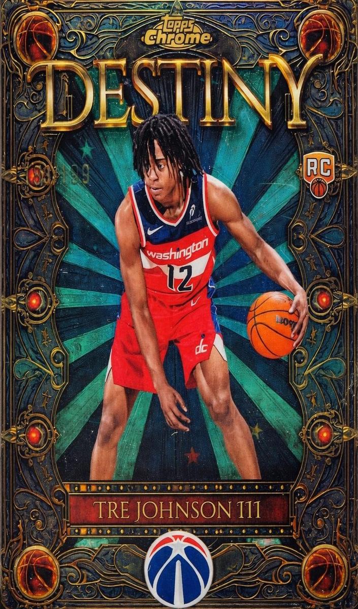 2025 Topps Chrome Basketball Aqua Refractor Tre Johnson III #D-6