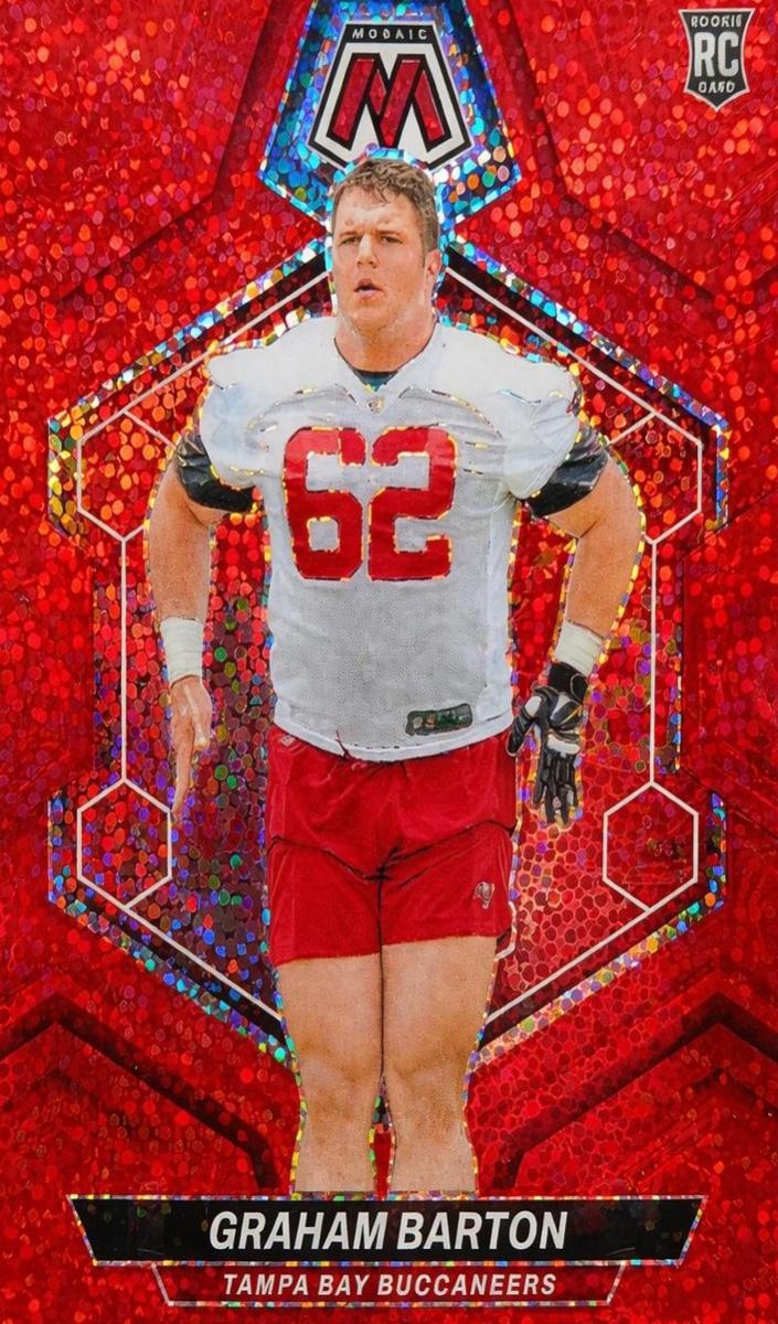 2024 Panini Mosaic Football Red Sparkle Graham Barton #326