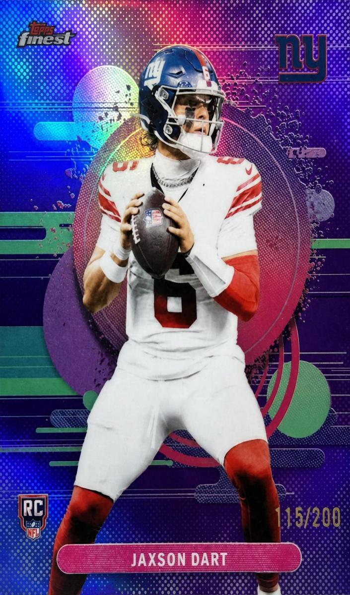 2025 Topps Finest Football Purple Refractor Jaxson Dart #102