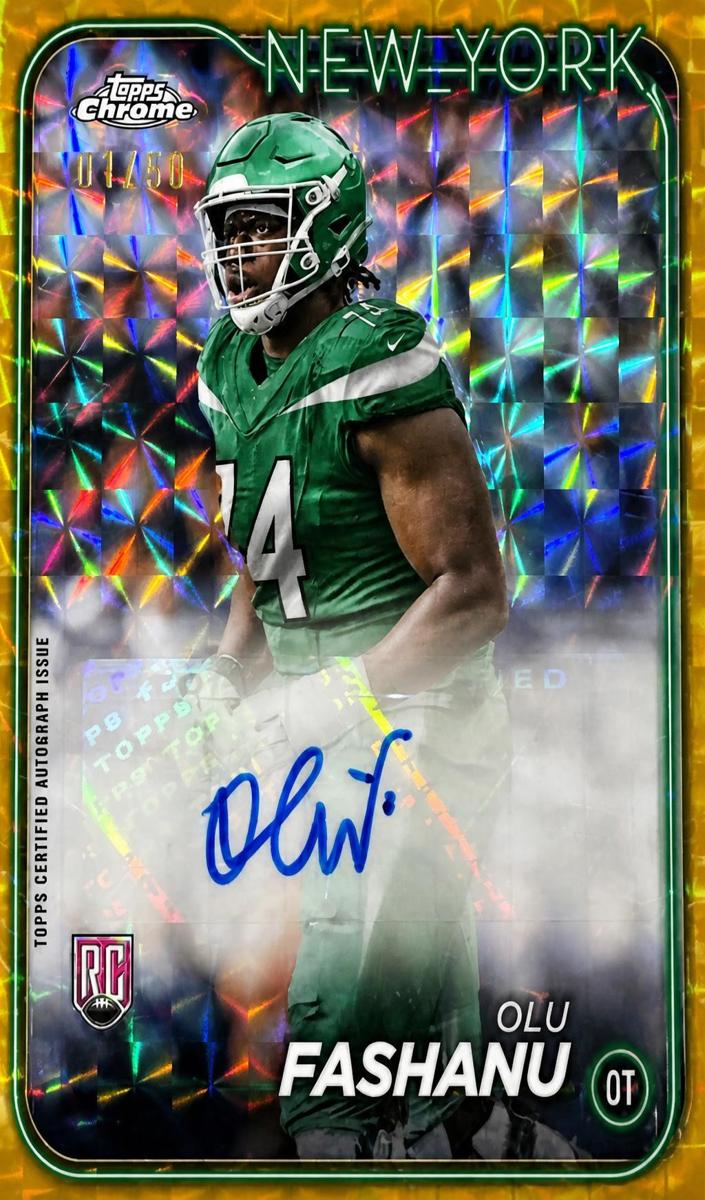 2024 Topps Chrome Football Gold Refractor Olu Fashanu #RA-OFA