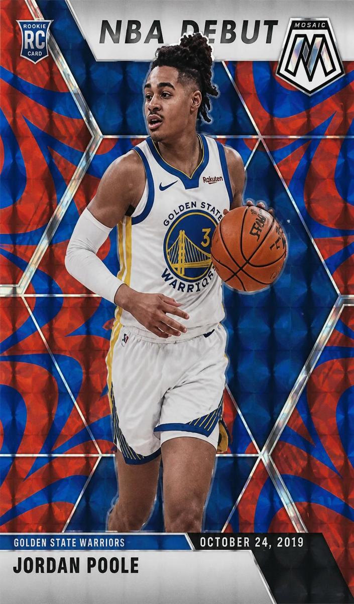 2019 Panini Mosaic Basketball Reactive Blue Jordan Poole #261 PSA 8.5