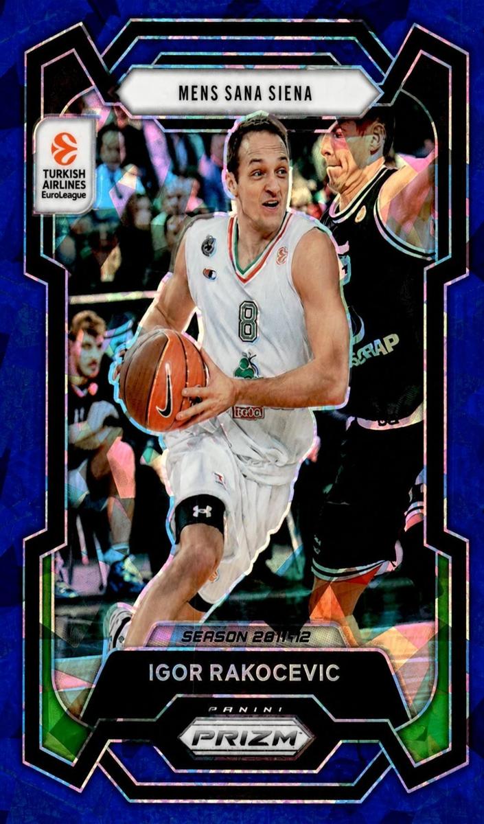 2023 Panini Prizm Turkish Airlines EuroLeague Basketball Blue Ice Igor Rakocevic #180