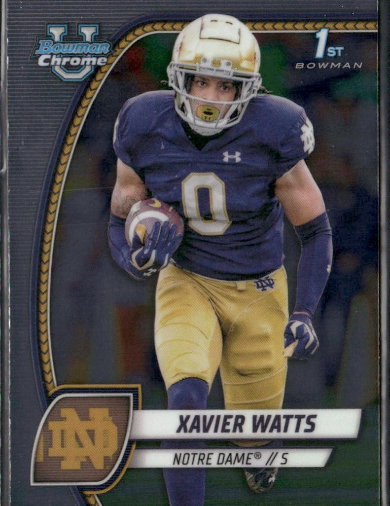 2024 Bowman Chrome University Football Xavier Watts #158