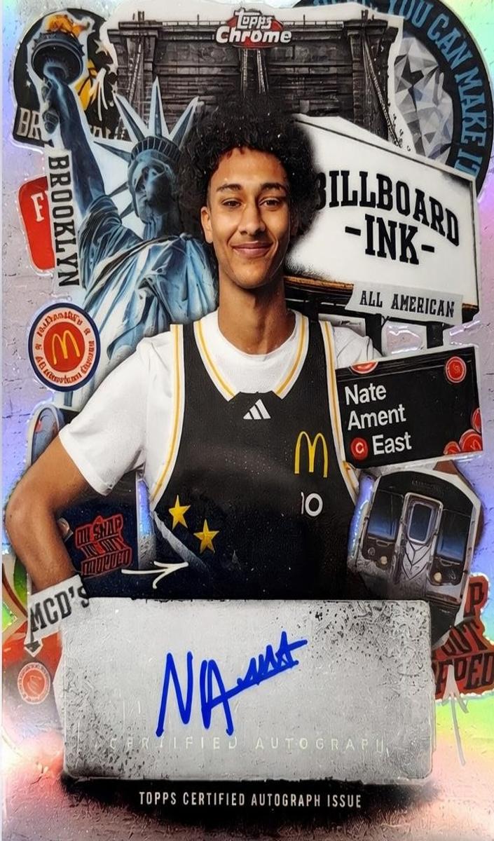 2025 Topps Chrome McDonald's All American Basketball Refractor Nate Ament #BI-NA