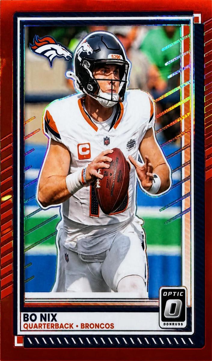 2025 Donruss Optic Football Red Bo Nix #31