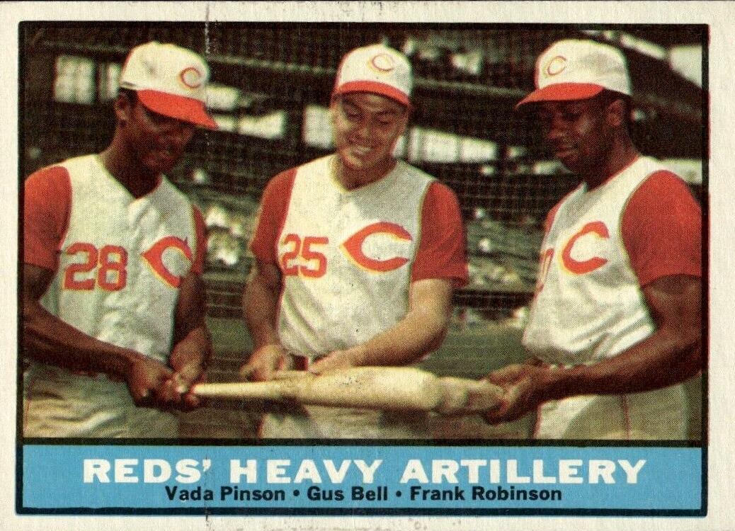 1961 Topps Baseball Reds' Heavy Artillery #25