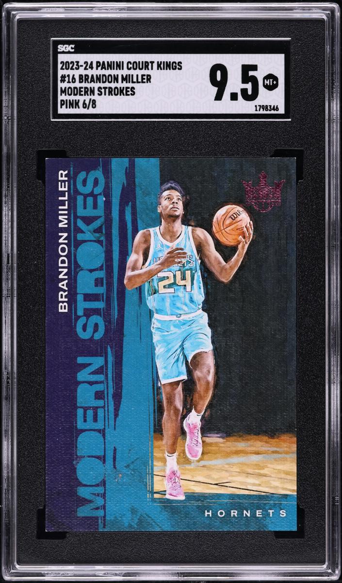 2023 Panini Court Kings Basketball Pink Brandon Miller #16 SGC 9.5