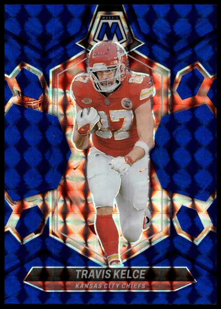 2024 Panini Mosaic Football Blue Travis Kelce #110