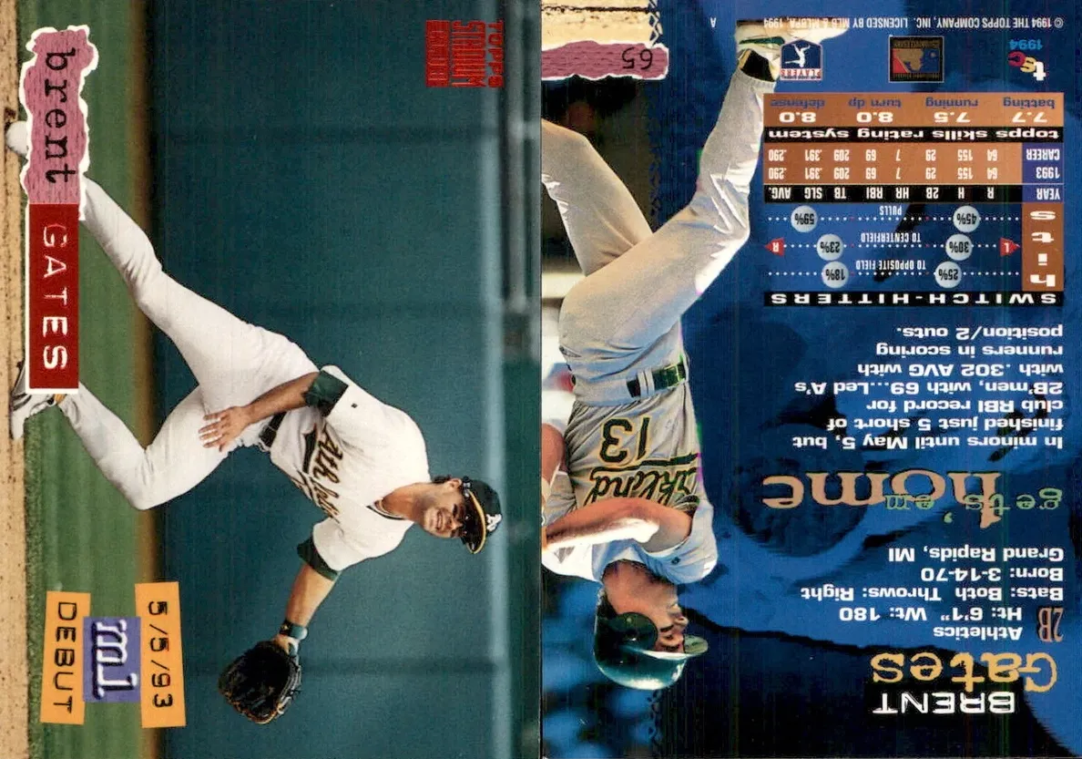 1994 Topps Stadium Club Baseball Brent Gates #65