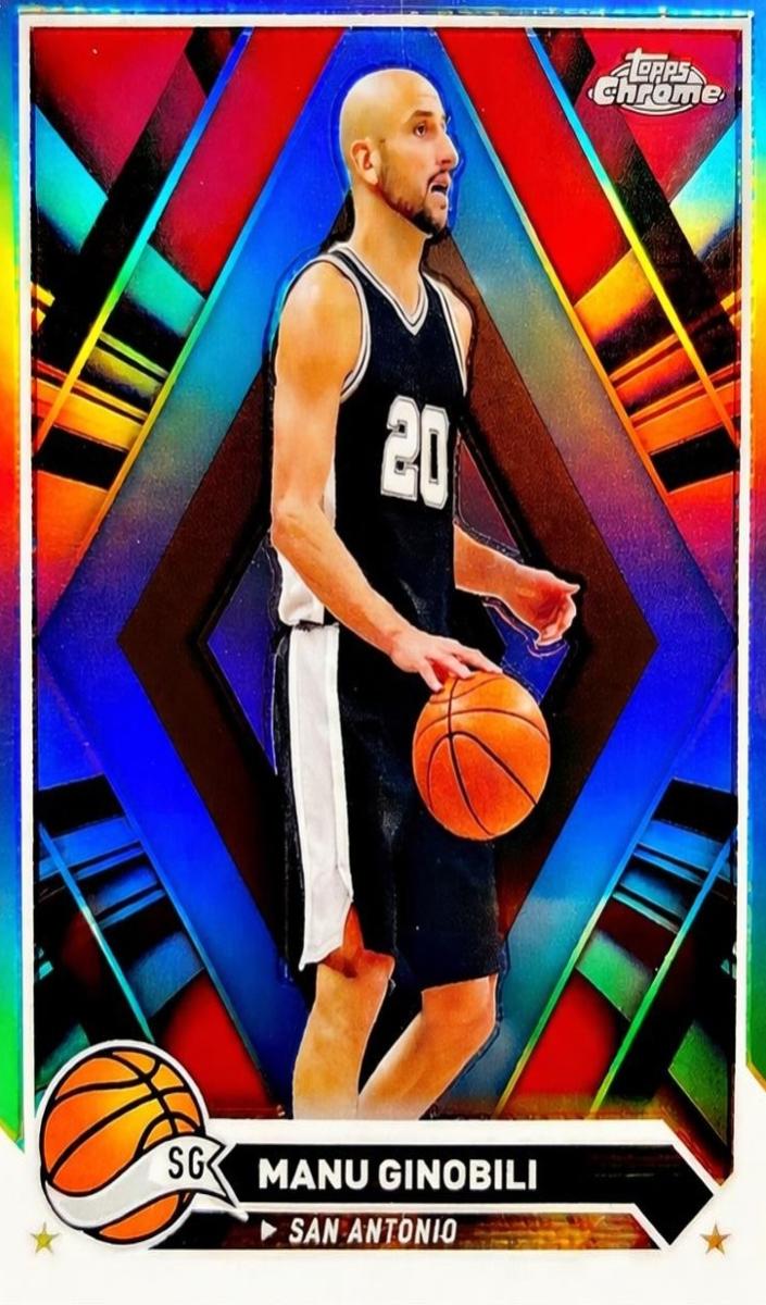 2023 Topps Chrome Basketball Refractor Manu Ginobili #162