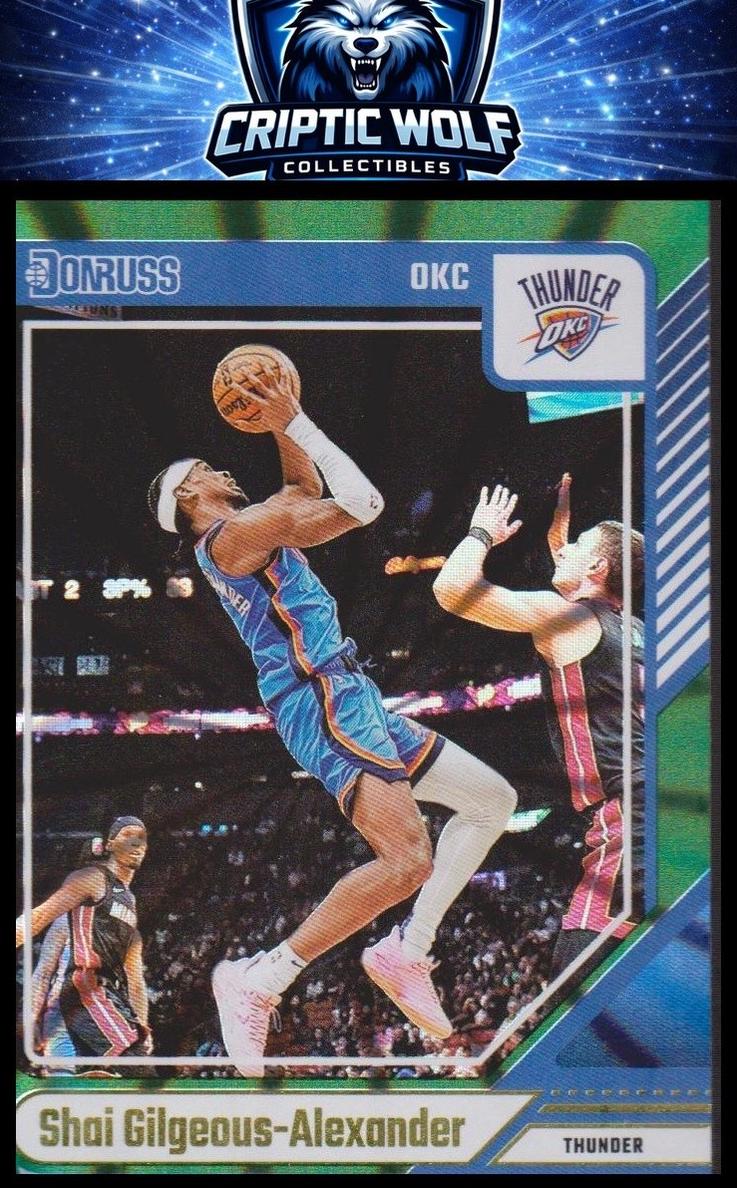 2024 Panini Donruss Basketball Holo Green Laser Shai Gilgeous-Alexander #123
