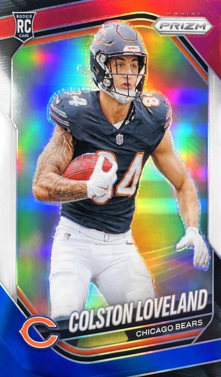 2025 Panini Prizm Football Red White and Blue Colston Loveland #319