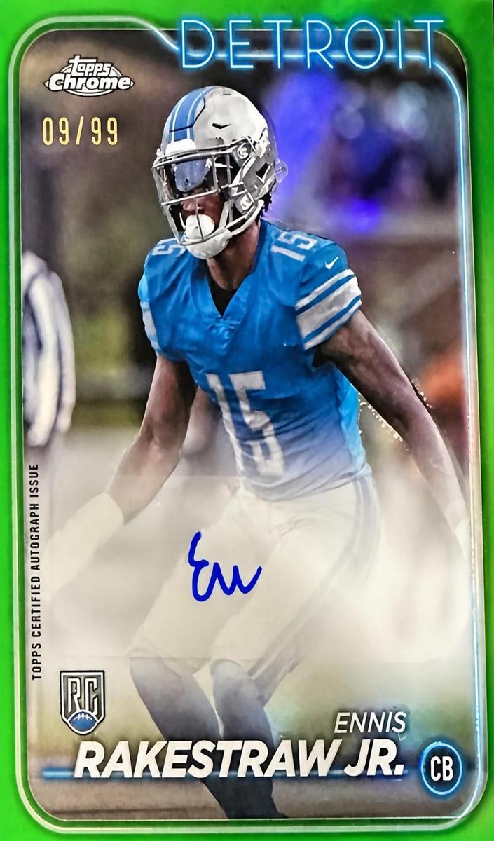 2024 Topps Chrome Football Green Refractor Ennis Rakestraw Jr. #RA-ERA