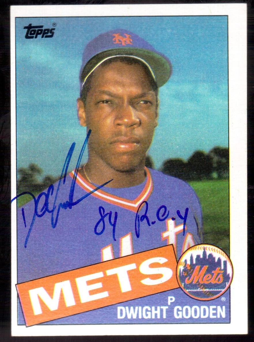 1985 Topps Baseball Autograph Dwight Gooden #620
