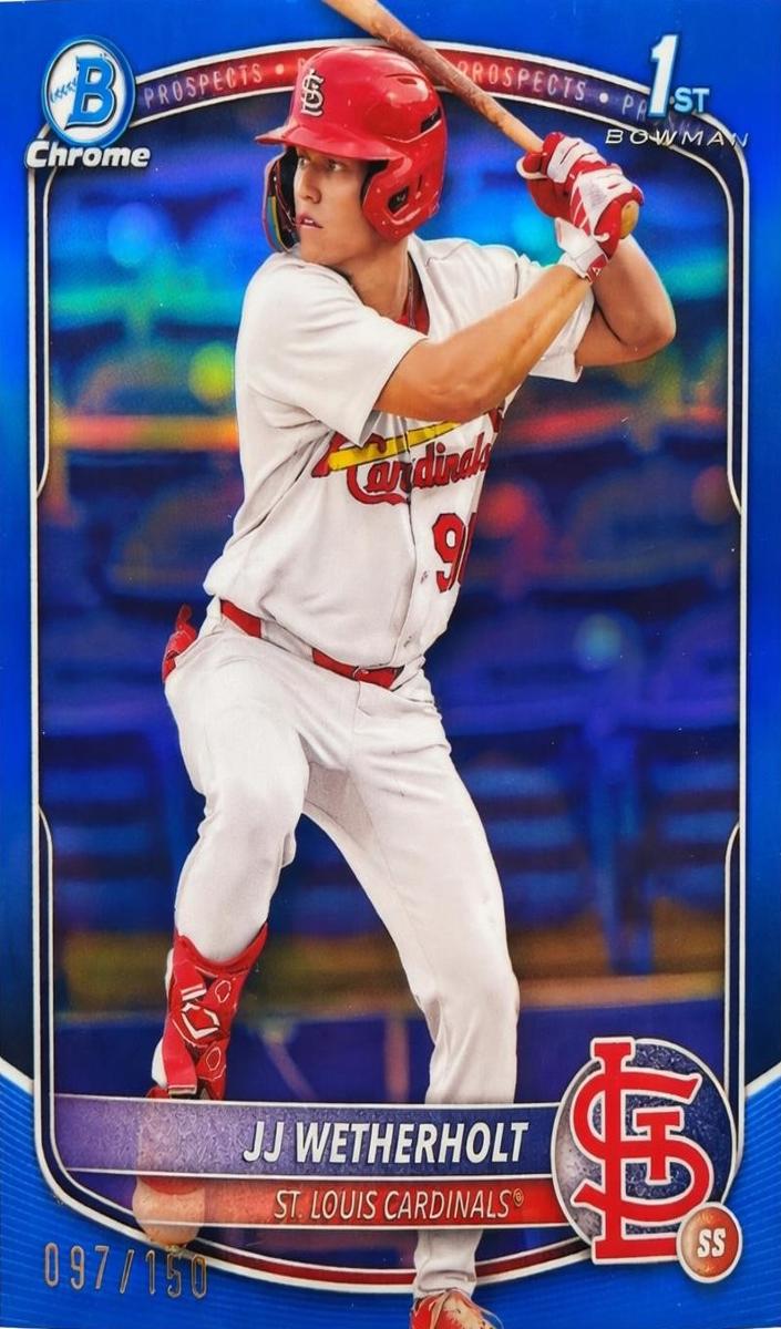 2025 Bowman Chrome Prospects Baseball Blue JJ Wetherholt #BCP-22