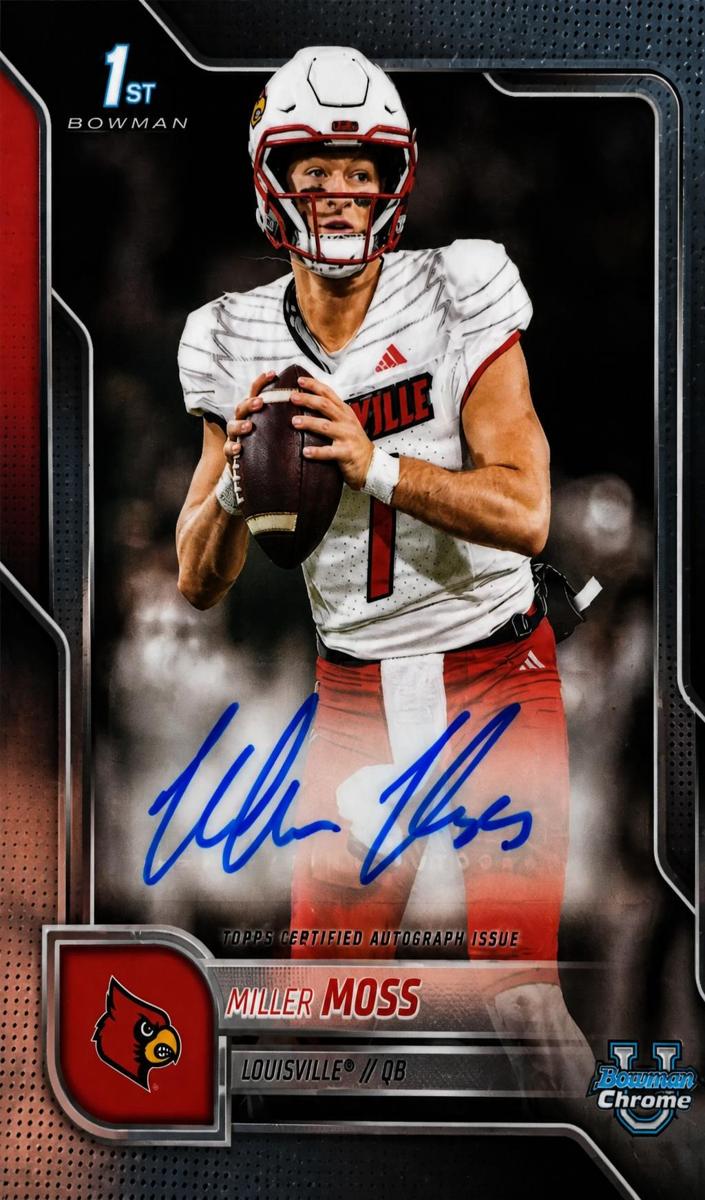 2025 Bowman Chrome University Football Miller Moss #BCA-MMO