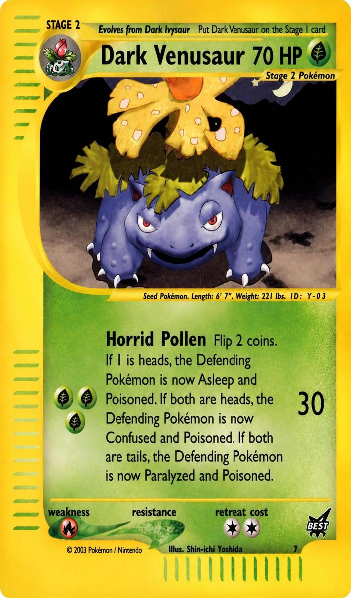 2003 Pokemon Best of Game Dark Venusaur #7