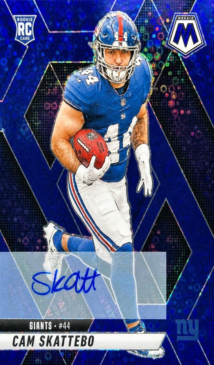 2025 Panini Mosaic Football No Huddle Blue Cam Skattebo #305 PSA 10