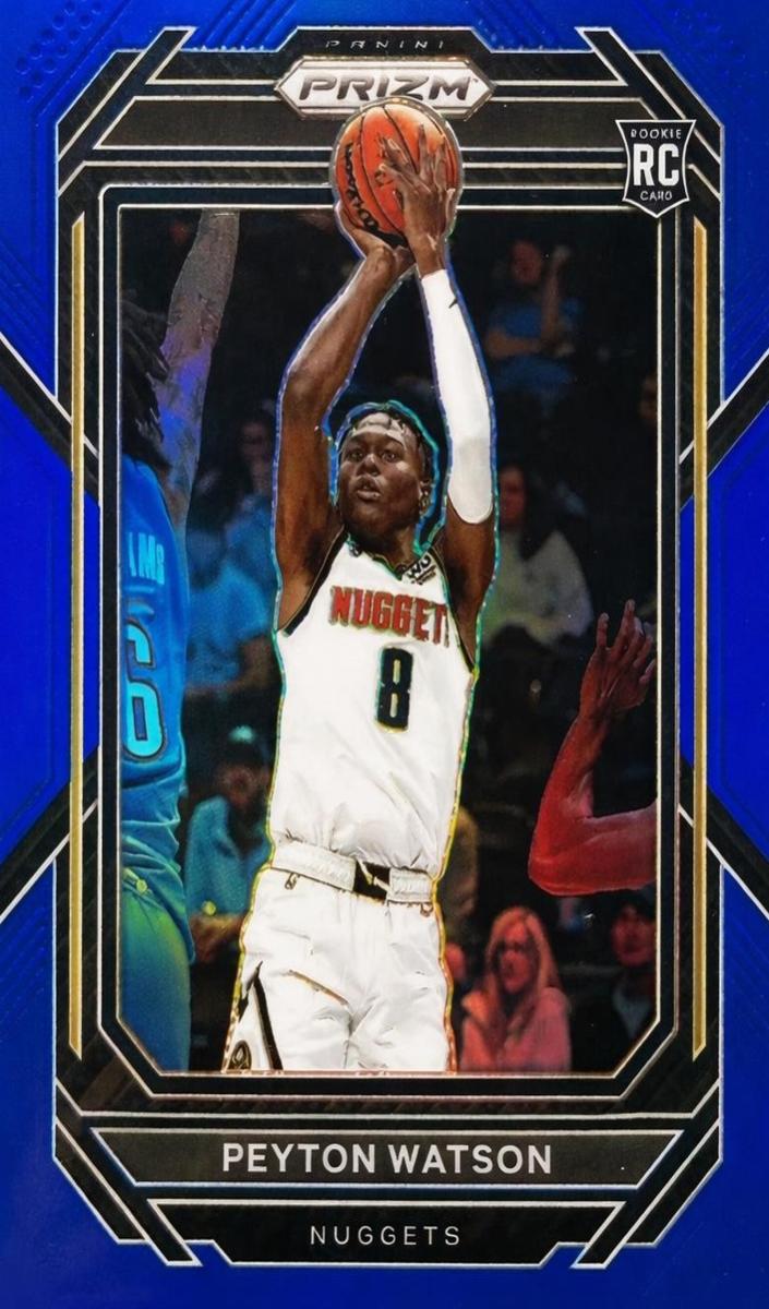 2022 Panini Prizm Basketball Blue Peyton Watson #259