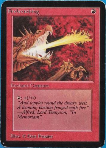 1993 Magic The Gathering Alpha Firebreathing #NNO BGS 8