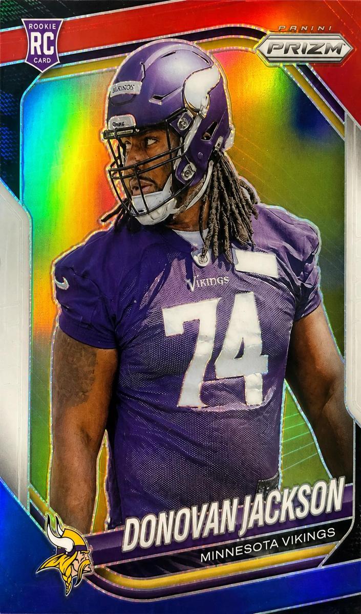 2025 Panini Prizm Football Red White and Blue Donovan Jackson #358