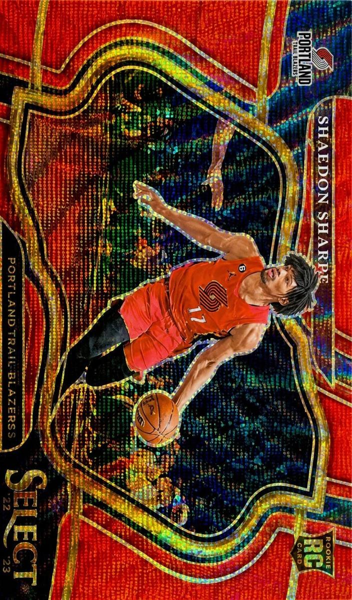 2022 Panini Select Basketball Red Wave Shaedon Sharpe #292