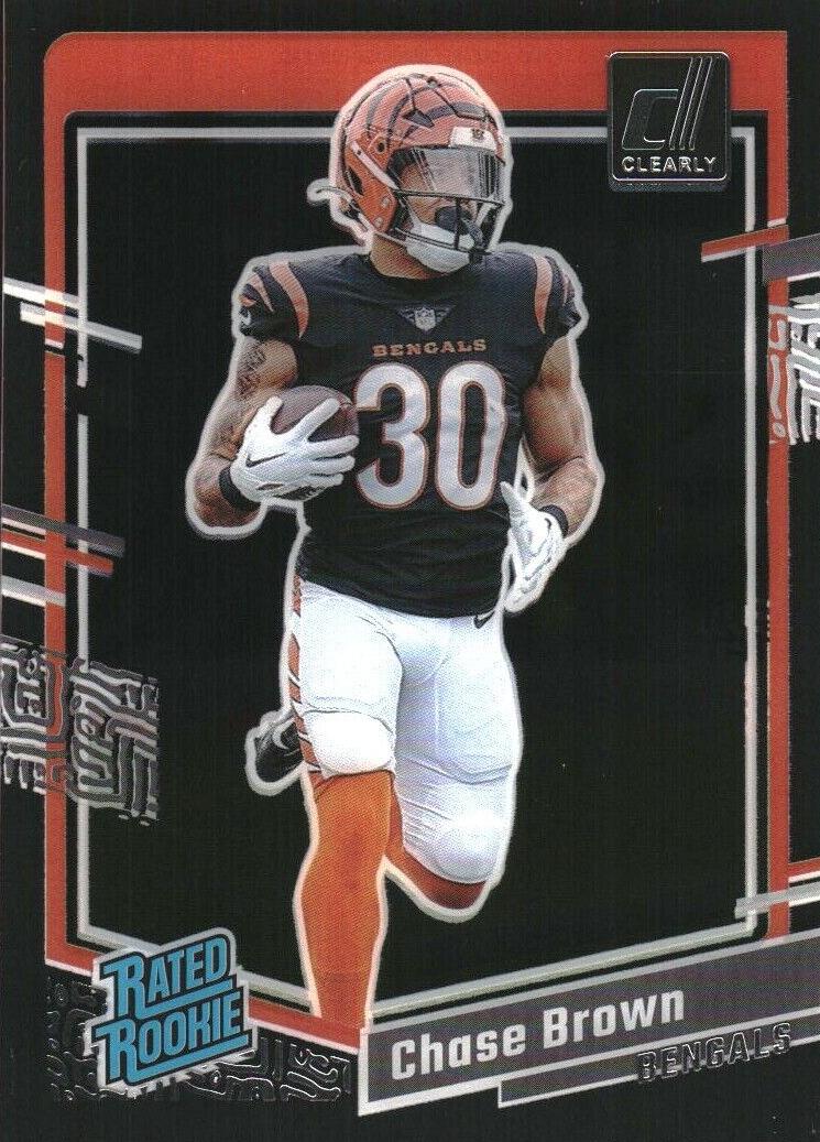 2023 Panini Clearly Donruss Football Chase Brown #55 PSA 9