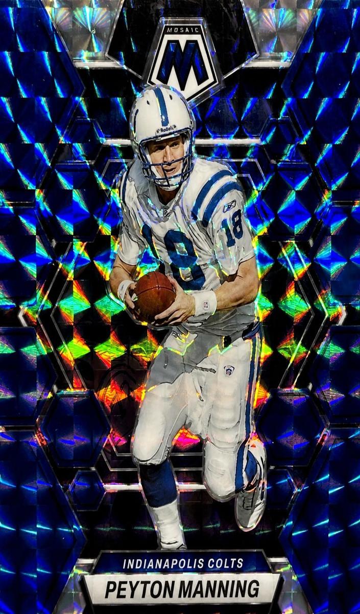2023 Panini Mosaic Football Blue Peyton Manning #100 PSA 9