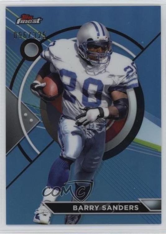 2023 Topps Composite Football Sky Blue Refractor Barry Sanders #183 PSA 9