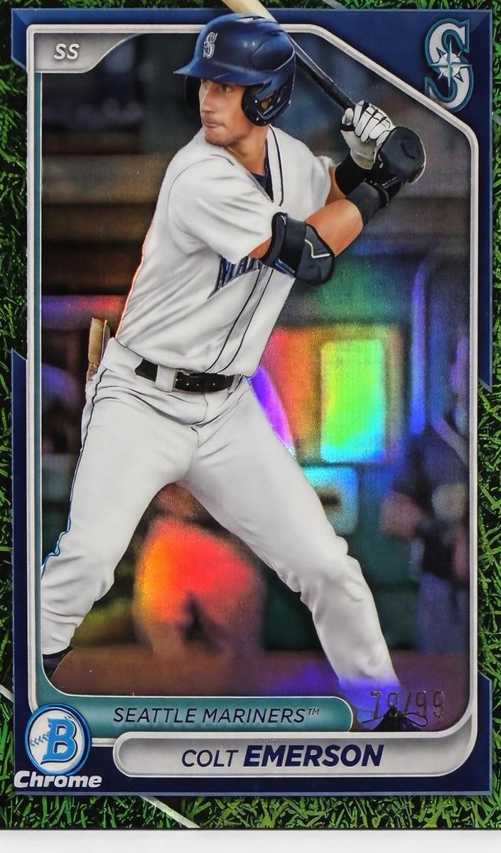 2024 Bowman Draft Chrome Baseball Green Grass Refractor Colt Emerson #BDC-15