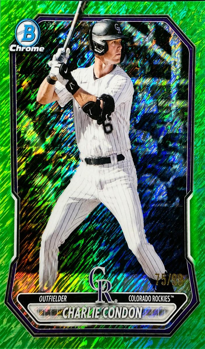 2026 Bowman Baseball Green Shimmer Refractor Charlie Condon #BCP-46
