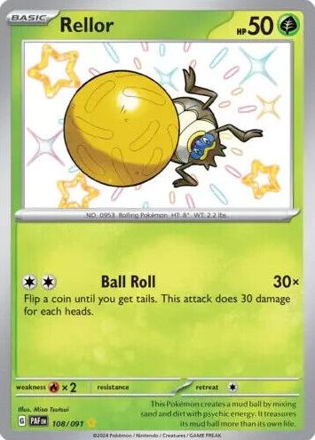 2024 Pokemon Scarlet & Violet Paldean Fates Rellor #108 PSA 9
