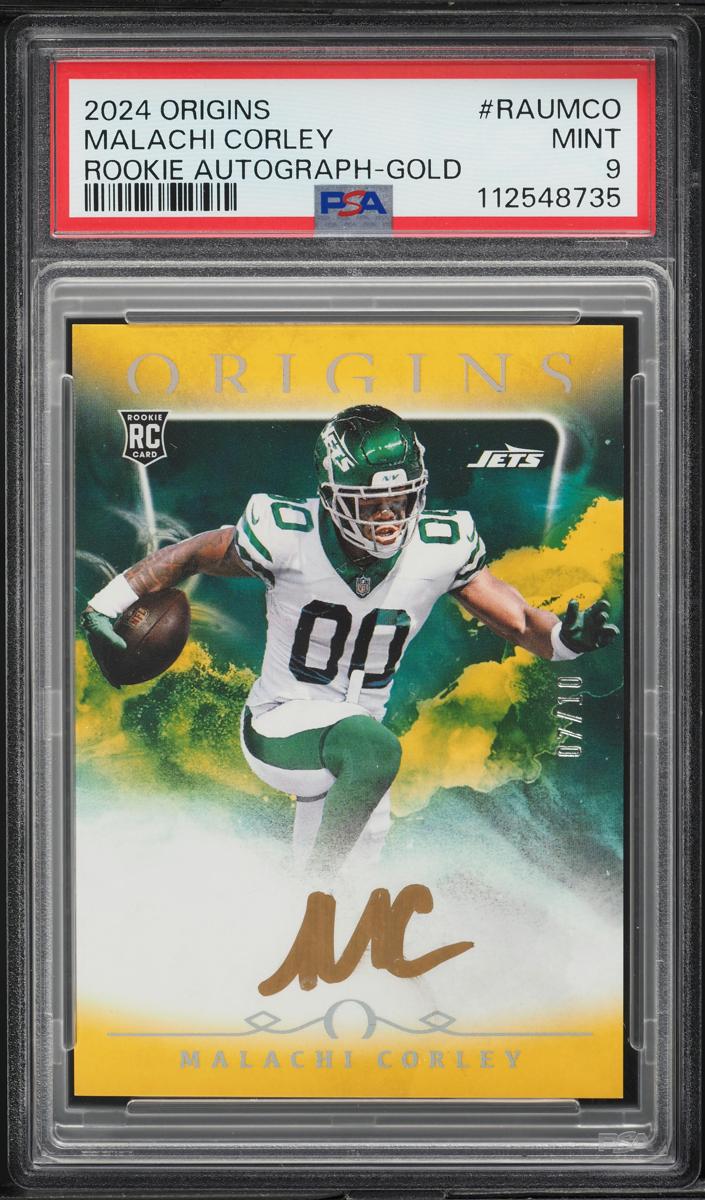 2024 Panini Origins Football Gold Malachi Corley #RAU-MCO PSA 8.5