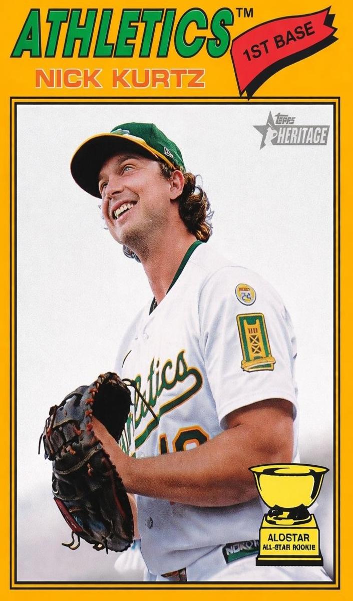 2026 Topps Heritage Baseball Dark Yellow Bordered Nick Kurtz #275