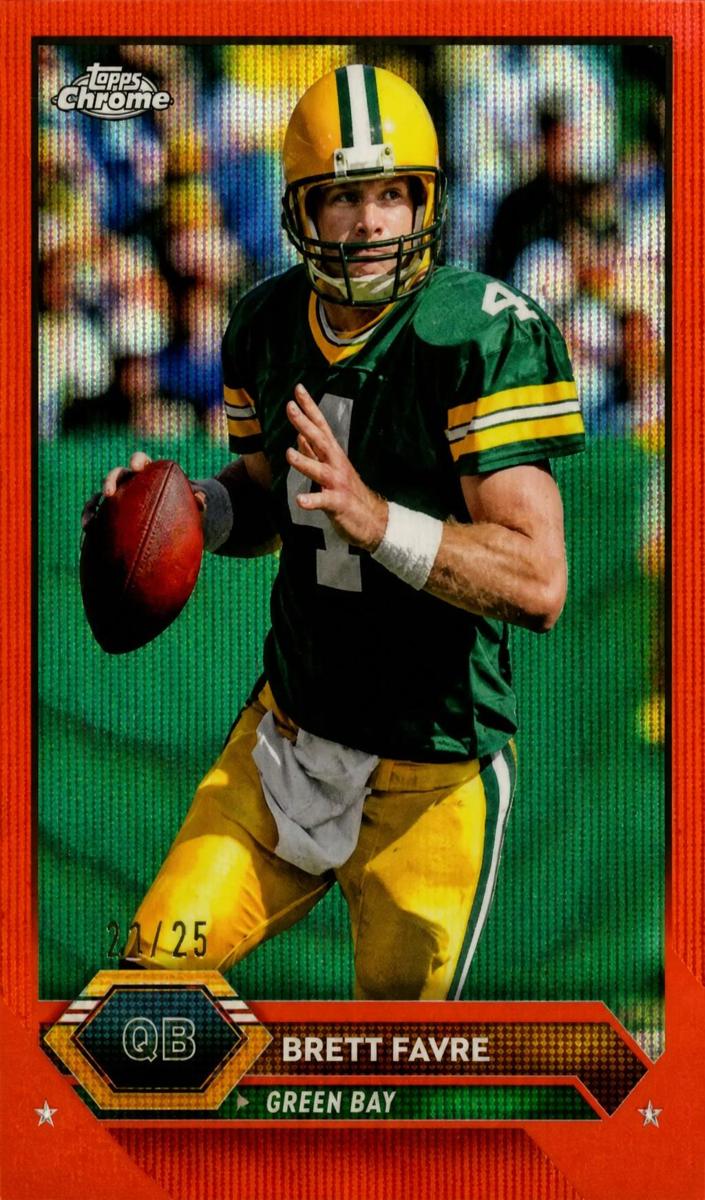 2023 Topps Composite Football Orange Wave Refractor Brett Favre #10