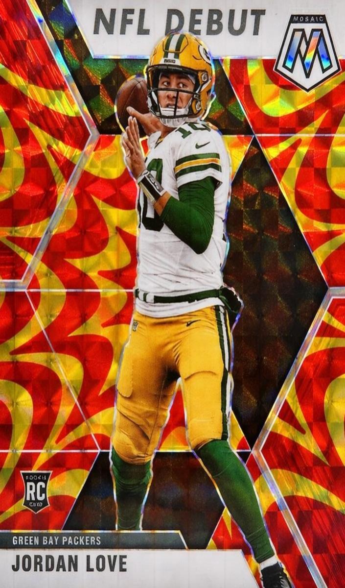 2020 Panini Mosaic Football Reactive Gold Jordan Love #264