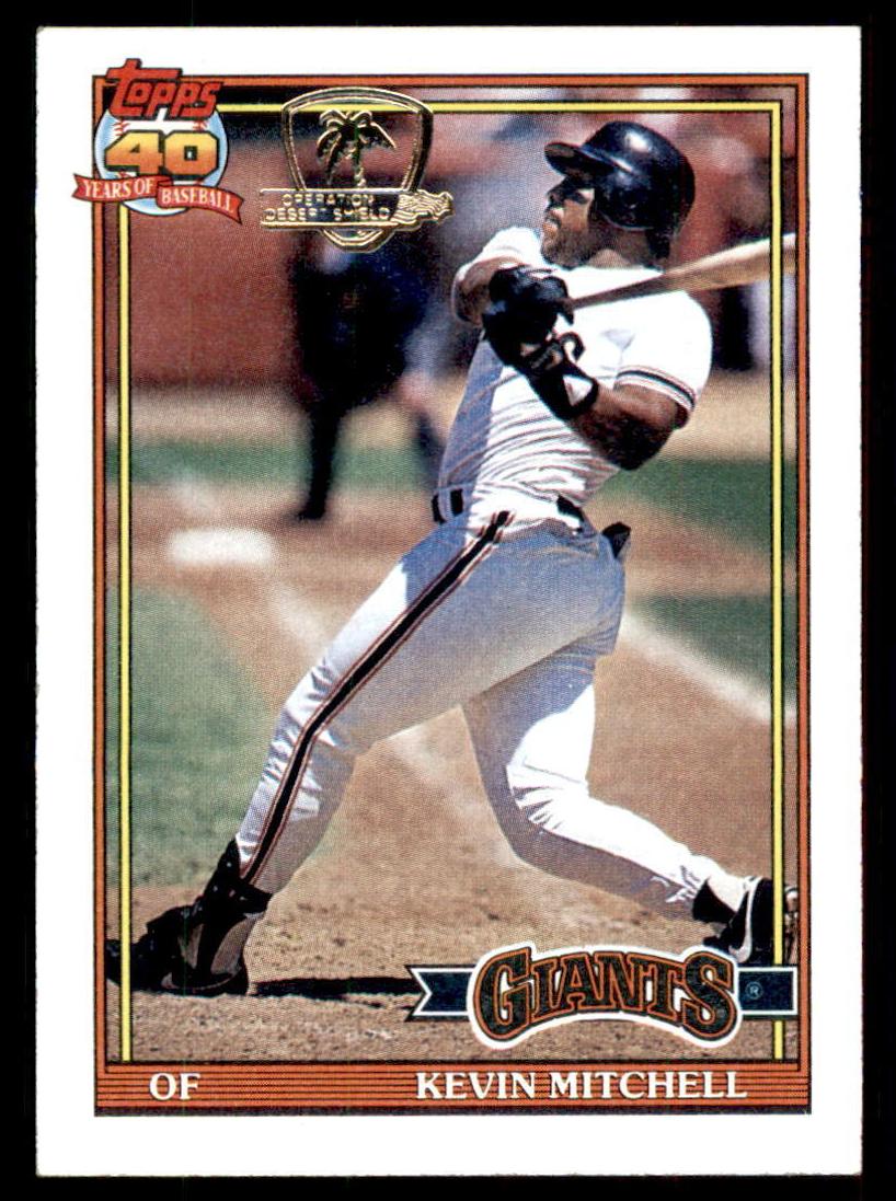 1991 Topps Baseball Kevin Mitchell #40 PSA 9