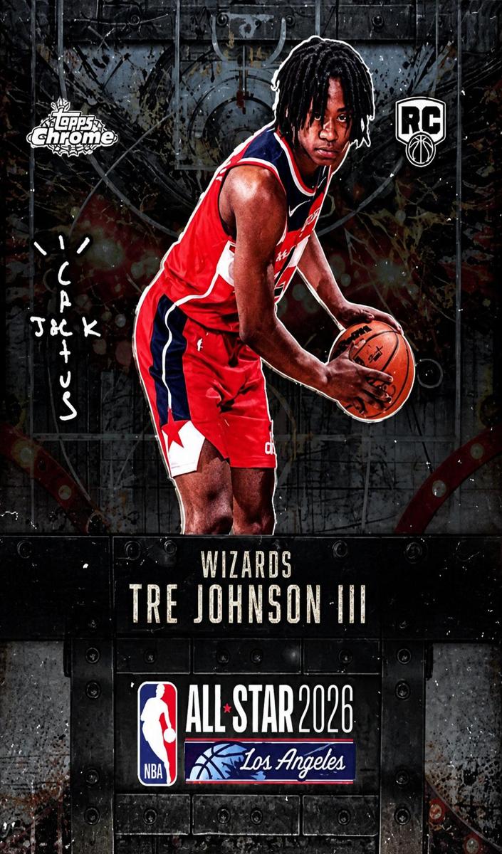 2025 Topps Chrome Cactus Jack X NBA All-Star Game Basketball Tre Johnson III #66