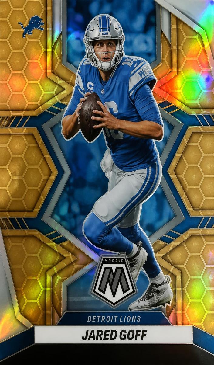 2022 Panini Mosaic Football Honeycomb Jared Goff #64 PSA 9