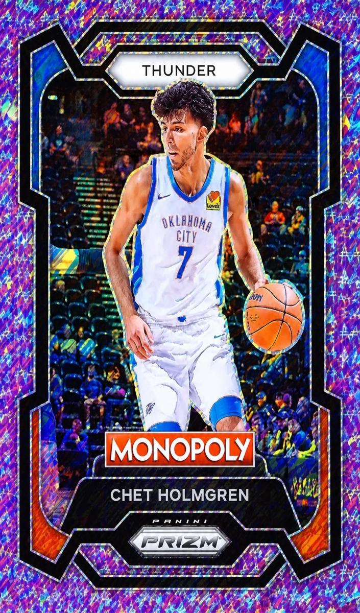 2023 Panini Prizm Monopoly Basketball Purple Millionaire Shimmer Chet Holmgren #62