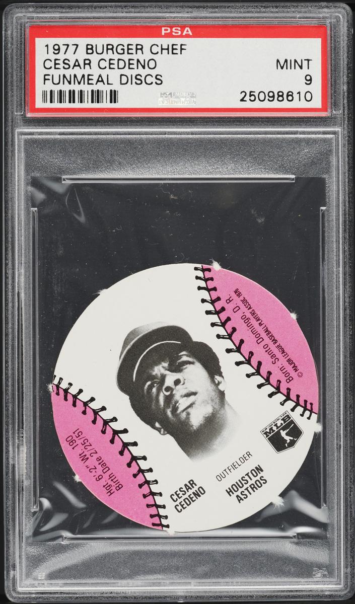 1977 Burger Chef Fun Meal Discs Baseball Cesar Cedeno #NNO