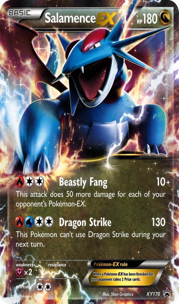 2016 Pokemon XY Black Star Promo Salamence EX #XY170 PSA 9