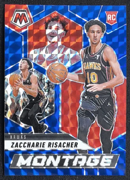 2024 Panini Mosaic Basketball Blue Zaccharie Risacher #8 PSA 10