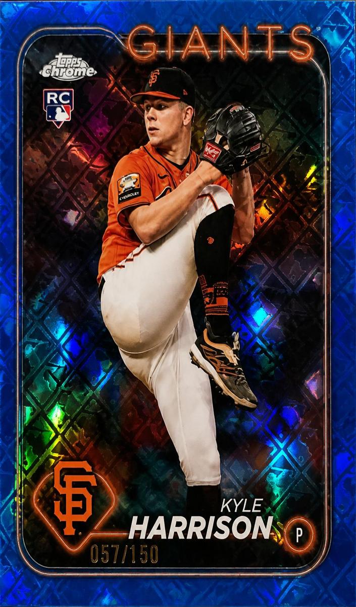 2024 Topps Chrome Logofractor Baseball Blue Kyle Harrison #191