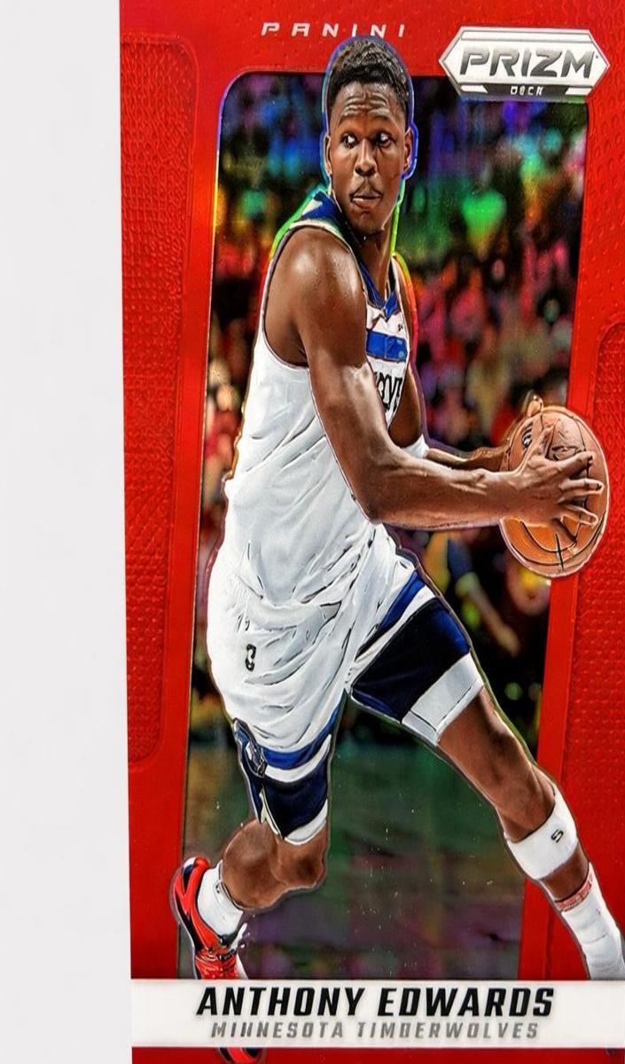 2024 Panini Prizm Deca Basketball Red Anthony Edwards #194 PSA 9